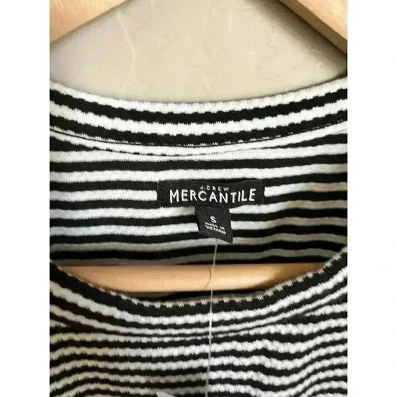 J. Crew Mercantile Striped Short-Sleeve‎ Structured Knit Dress Size Small - Picture 3 of 12